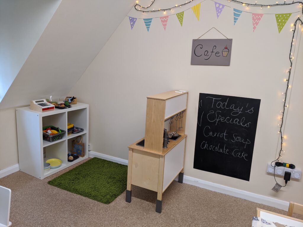 Role play sensory center | Dragon Sensory Review | Free Time with the Kids