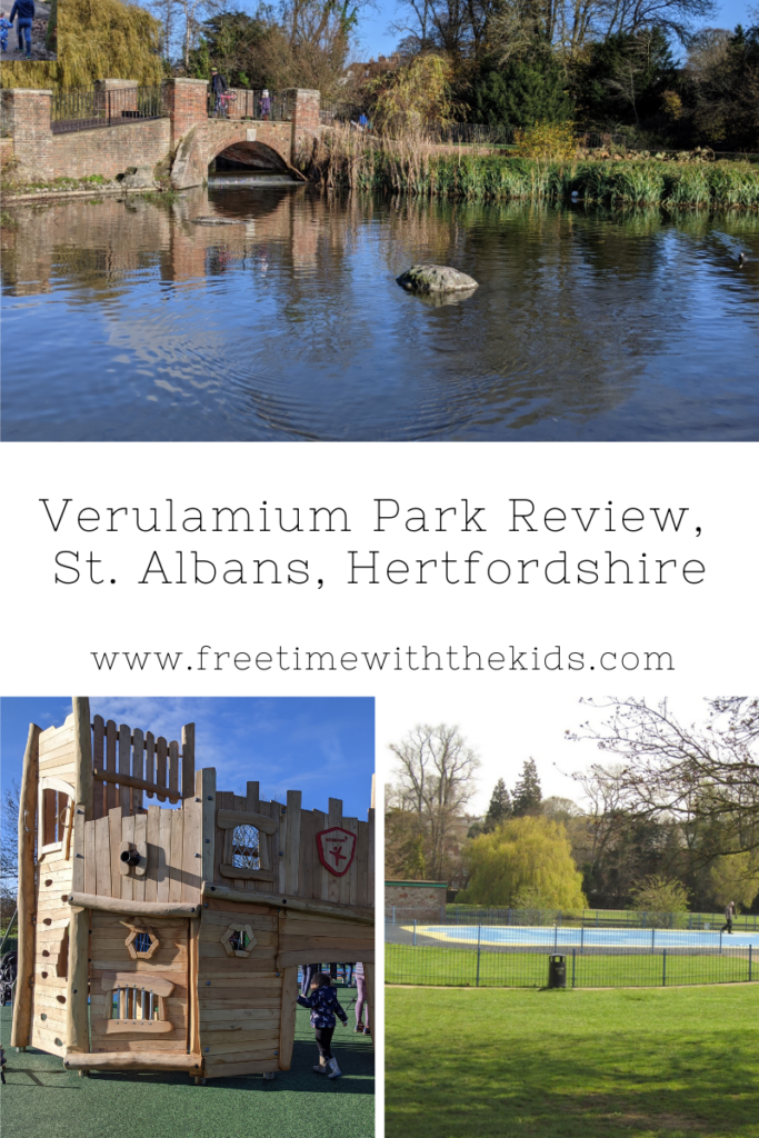 Verulamium Park Review, Hertfordshire | Playground, Splash Park, Lakeside family walk | Free Time with the Kids